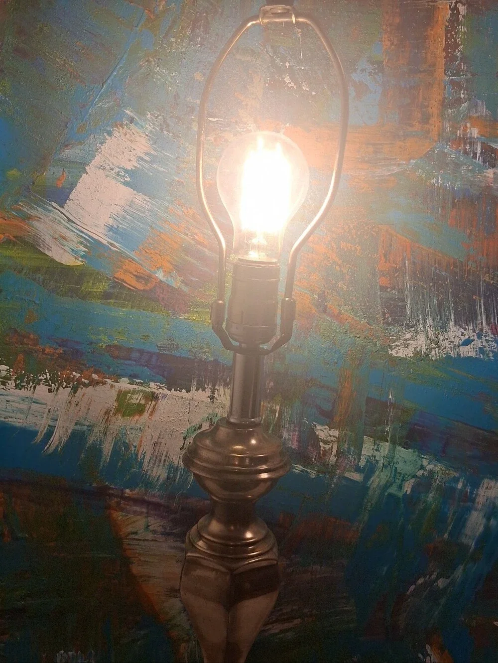 Premium Vintage Lamp Bundle Brass + Hobnail Milk Glass Retro 70s Boho Home Decor